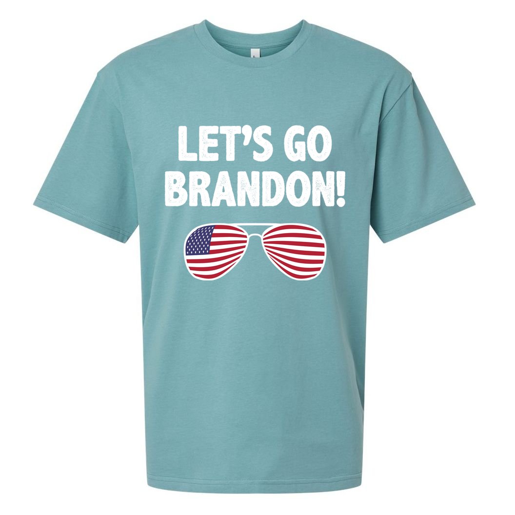 Let's Go Brandon Conservative F Biden Chant Sueded Cloud Jersey T-Shirt