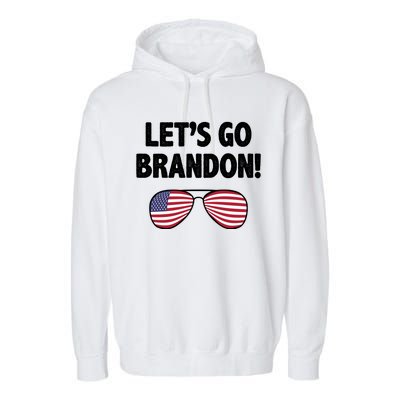 Let's Go Brandon Conservative F Biden Chant Garment-Dyed Fleece Hoodie