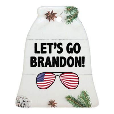 Let's Go Brandon Conservative F Biden Chant Ceramic Bell Ornament