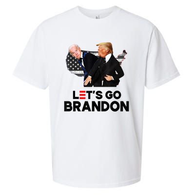 Lets Go Brandon Trump Slap Biden Funny Pro Trump Support Sueded Cloud Jersey T-Shirt