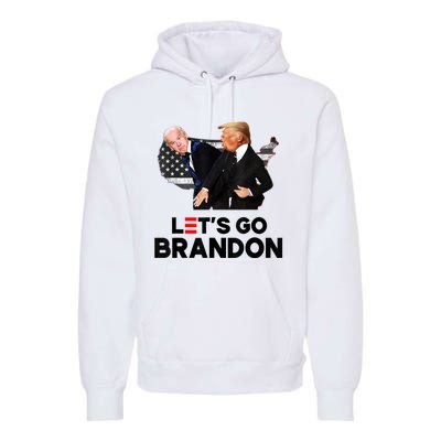 Lets Go Brandon Trump Slap Biden Funny Pro Trump Support Premium Hoodie