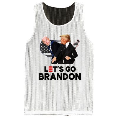 Lets Go Brandon Trump Slap Biden Funny Pro Trump Support Mesh Reversible Basketball Jersey Tank