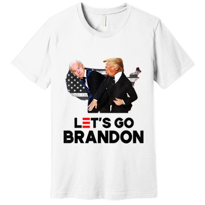 Lets Go Brandon Trump Slap Biden Funny Pro Trump Support Premium T-Shirt