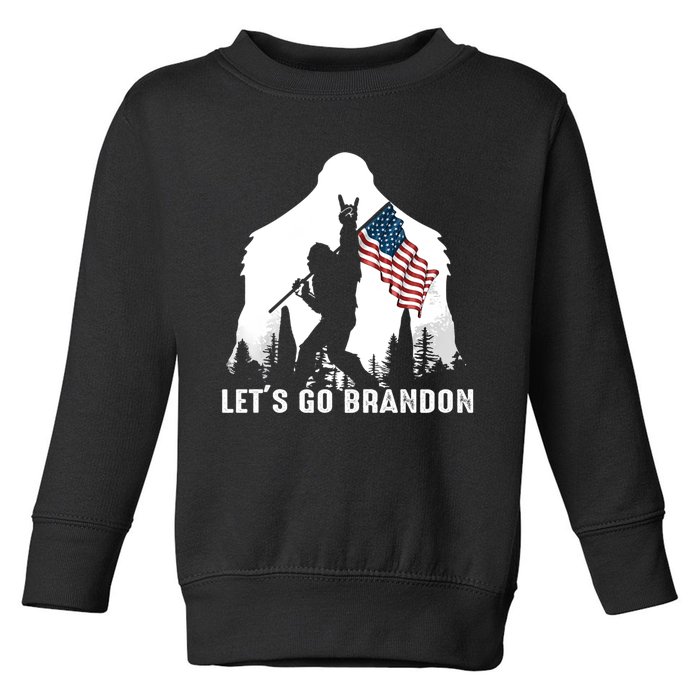 Lets Go Brandon Bigfoot Toddler Sweatshirt