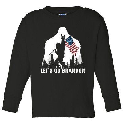 Lets Go Brandon Bigfoot Toddler Long Sleeve Shirt