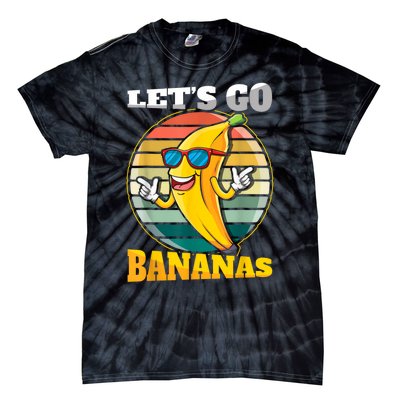 LetS Go Bananas Retro Banana Meme Funny Banana Vintage Tie-Dye T-Shirt