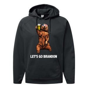 Let's Go Brandon Cheers American Bear Performance Fleece Hoodie