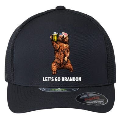 Let's Go Brandon Cheers American Bear Flexfit Unipanel Trucker Cap