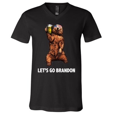 Let's Go Brandon Cheers American Bear V-Neck T-Shirt