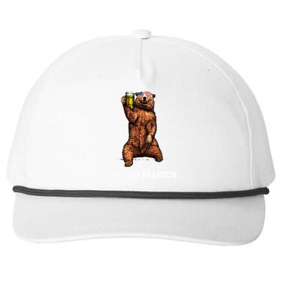 Let's Go Brandon Cheers American Bear Snapback Five-Panel Rope Hat