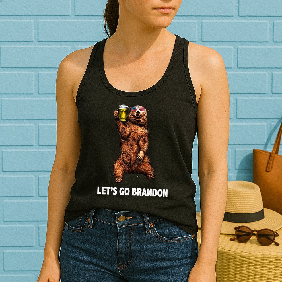 Let's Go Brandon Cheers American Bear Womens Tank Top