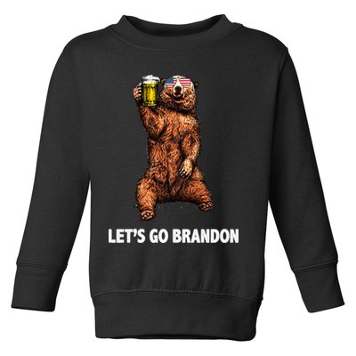 Let's Go Brandon Cheers American Bear Toddler Sweatshirt