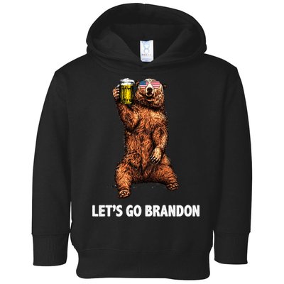 Let's Go Brandon Cheers American Bear Toddler Hoodie