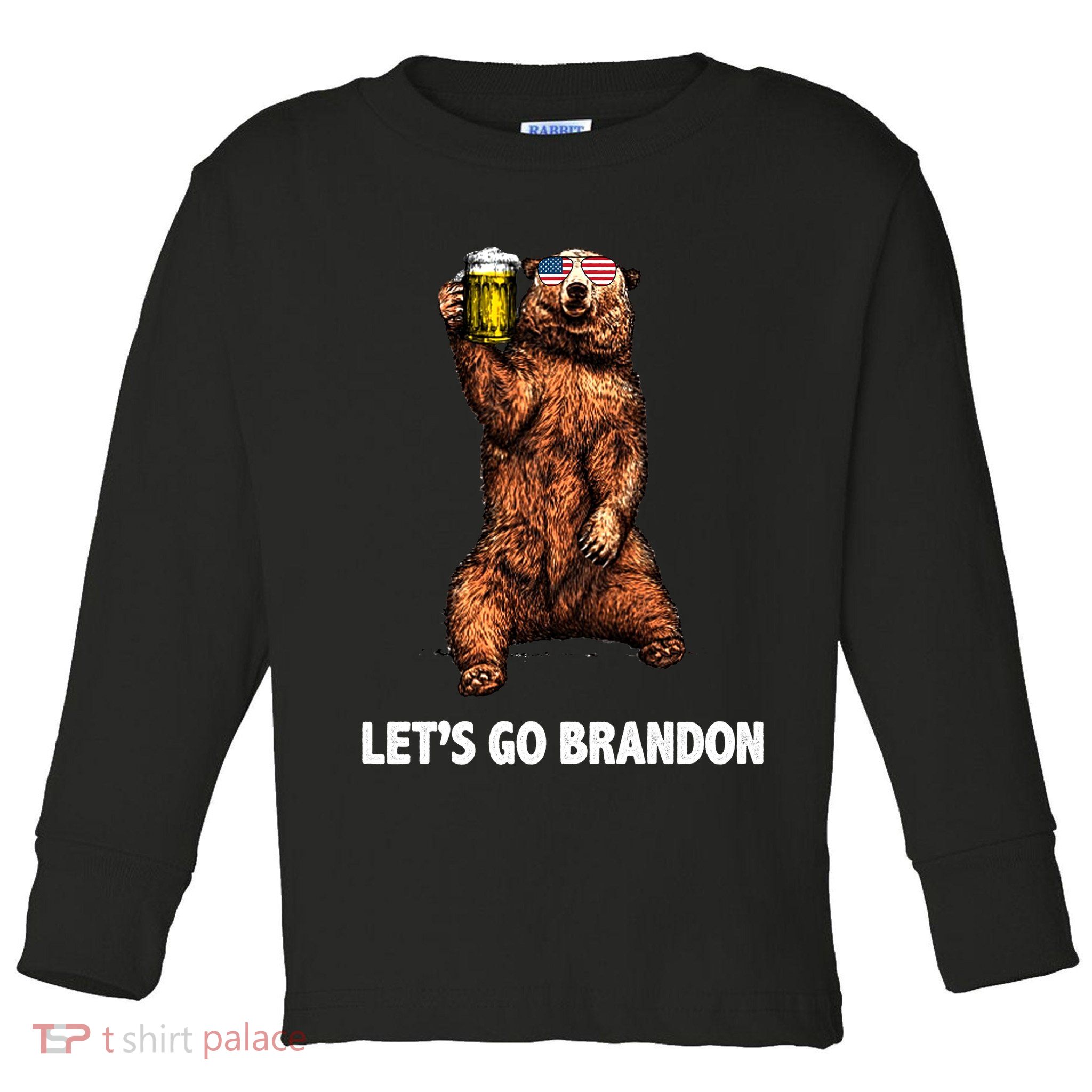 Let's Go Brandon Cheers American Bear Toddler Long Sleeve Shirt