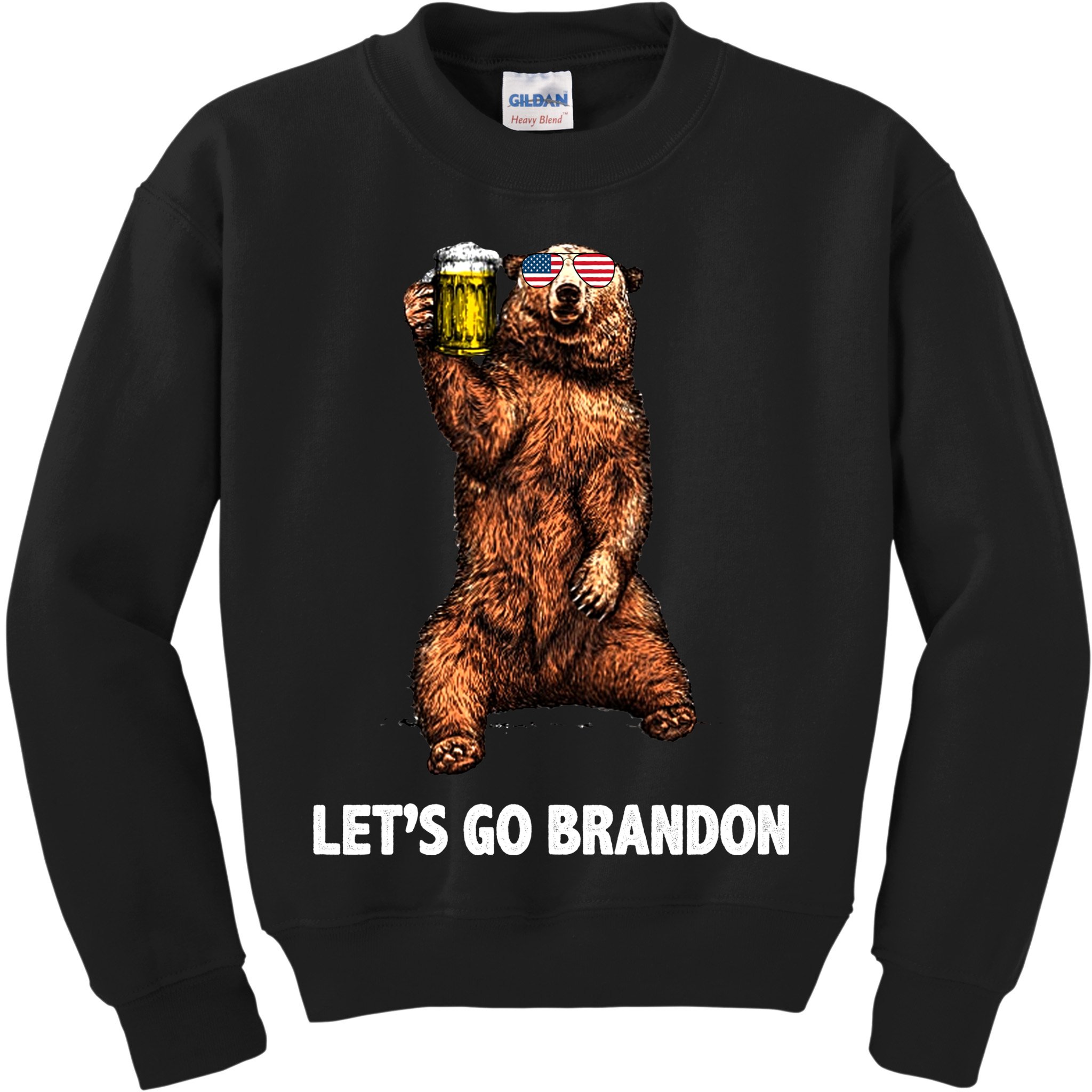 Let's Go Brandon Cheers American Bear Kids Sweatshirt