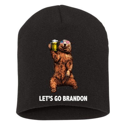 Let's Go Brandon Cheers American Bear Short Acrylic Beanie