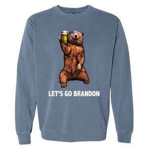 Let's Go Brandon Cheers American Bear Garment-Dyed Sweatshirt