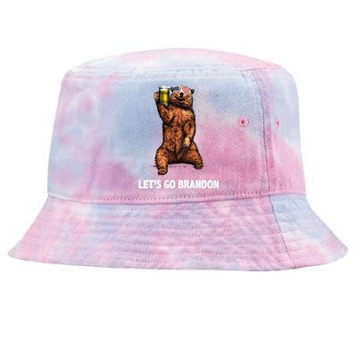 Let's Go Brandon Cheers American Bear Tie-Dyed Bucket Hat