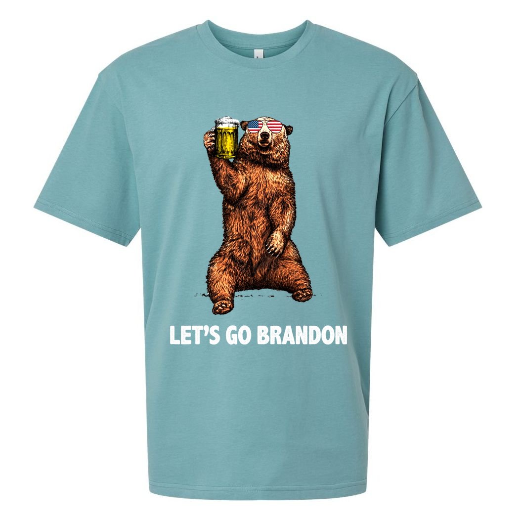 Let's Go Brandon Cheers American Bear Sueded Cloud Jersey T-Shirt