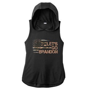 LetS Go Brandon Lets Go Brandon Camouflage Ladies PosiCharge Tri-Blend Wicking Draft Hoodie Tank