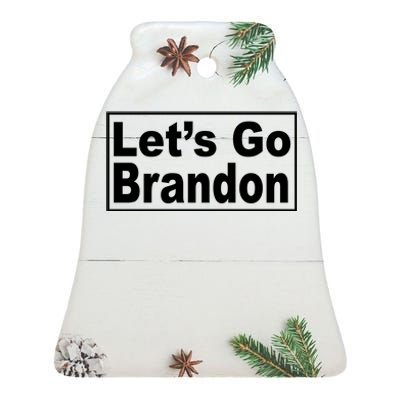 Let's Go Brandon Joe Biden Chant Ceramic Bell Ornament