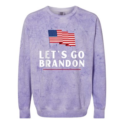 Lets Go Brandon Shirt Funny Trending Lets Go Brandon Meme Colorblast Crewneck Sweatshirt