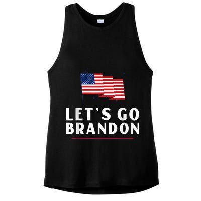Lets Go Brandon Shirt Funny Trending Lets Go Brandon Meme Ladies PosiCharge Tri-Blend Wicking Tank