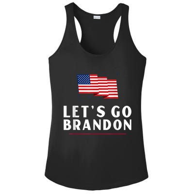 Lets Go Brandon Shirt Funny Trending Lets Go Brandon Meme Ladies PosiCharge Competitor Racerback Tank