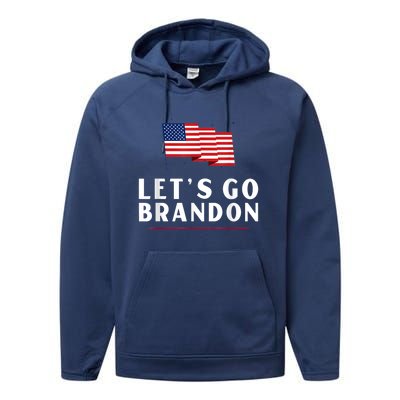 Lets Go Brandon Shirt Funny Trending Lets Go Brandon Meme Performance Fleece Hoodie