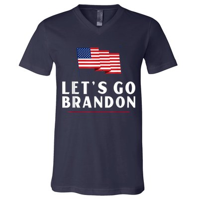 Lets Go Brandon Shirt Funny Trending Lets Go Brandon Meme V-Neck T-Shirt