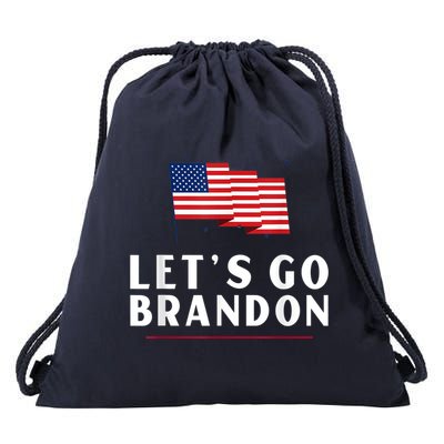 Lets Go Brandon Shirt Funny Trending Lets Go Brandon Meme Drawstring Bag