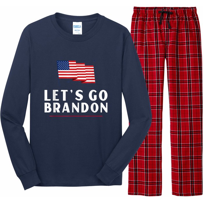 Lets Go Brandon Shirt Funny Trending Lets Go Brandon Meme Long Sleeve Pajama Set