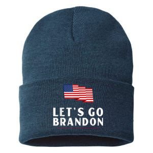 Lets Go Brandon Shirt Funny Trending Lets Go Brandon Meme Sustainable Knit Beanie