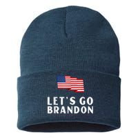 Lets Go Brandon Shirt Funny Trending Lets Go Brandon Meme Sustainable Knit Beanie