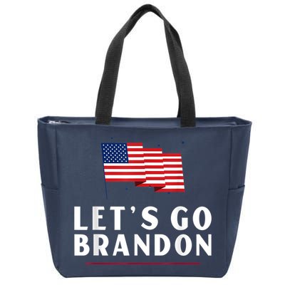 Lets Go Brandon Shirt Funny Trending Lets Go Brandon Meme Zip Tote Bag