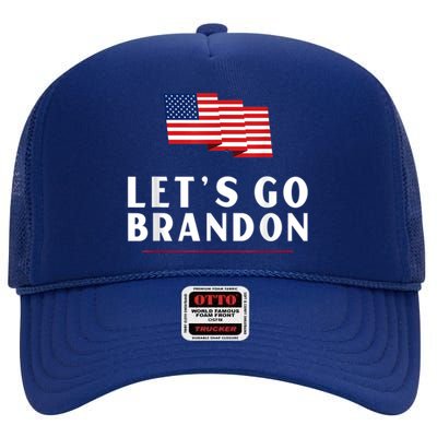 Lets Go Brandon Shirt Funny Trending Lets Go Brandon Meme High Crown Mesh Back Trucker Hat