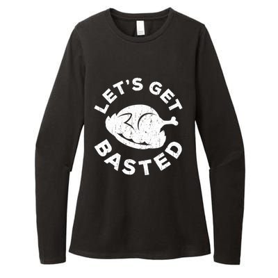 Lets Get Basted Thanksgiving Day Funny Gift Womens CVC Long Sleeve Shirt