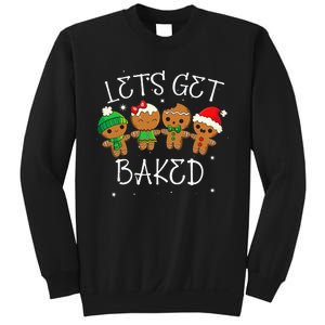 Let's Get Baked Funny Merry Christmas Cookies Gingerbread Sweatshirt