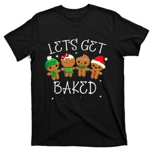 Let's Get Baked Funny Merry Christmas Cookies Gingerbread T-Shirt