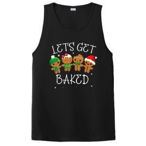 Let's Get Baked Funny Merry Christmas Cookies Gingerbread PosiCharge Competitor Tank