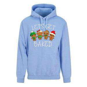 Let's Get Baked Funny Merry Christmas Cookies Gingerbread Unisex Surf Hoodie