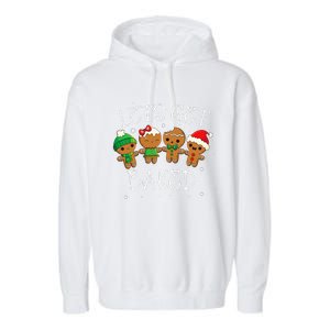 Let's Get Baked Funny Merry Christmas Cookies Gingerbread Garment-Dyed Fleece Hoodie