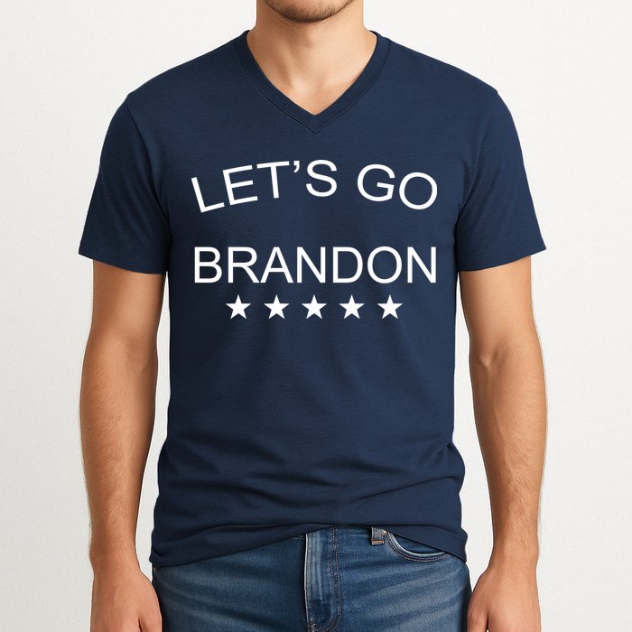 Let's Go Brandon Funny Joe Biden V-Neck T-Shirt