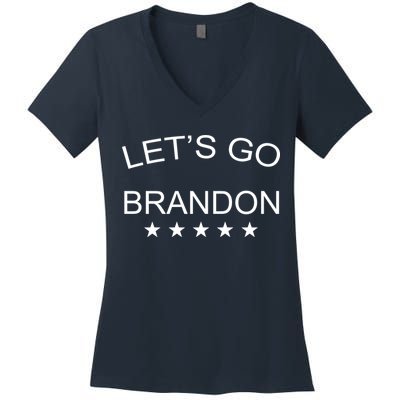 Let's Go Brandon Funny Joe Biden Women's V-Neck T-Shirt