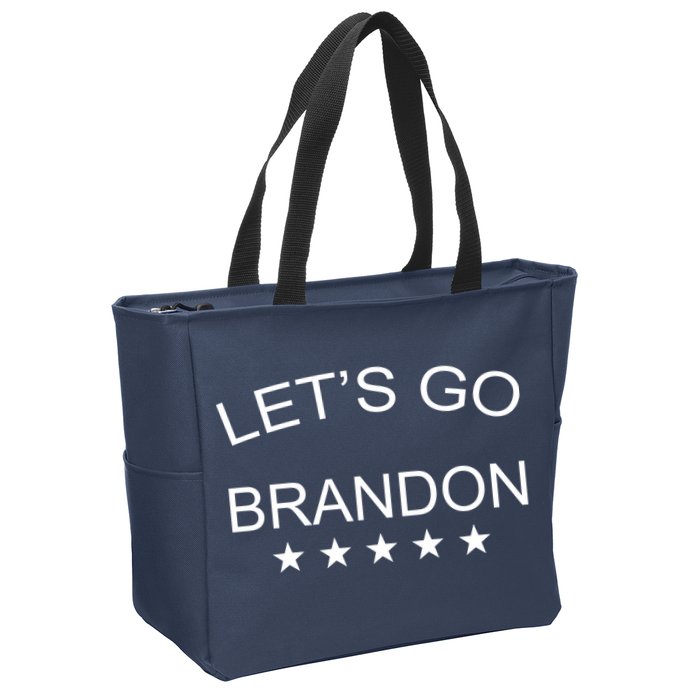 Let's Go Brandon Funny Joe Biden Zip Tote Bag