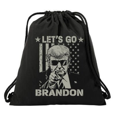 LetS Go Braden Brandon Us Flag Funny Trendy Sarcastic Drawstring Bag