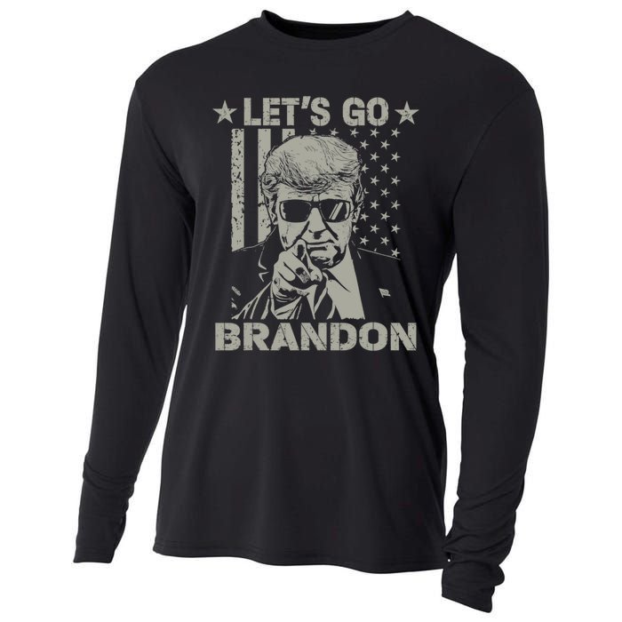 LetS Go Braden Brandon Us Flag Funny Trendy Sarcastic Cooling Performance Long Sleeve Crew