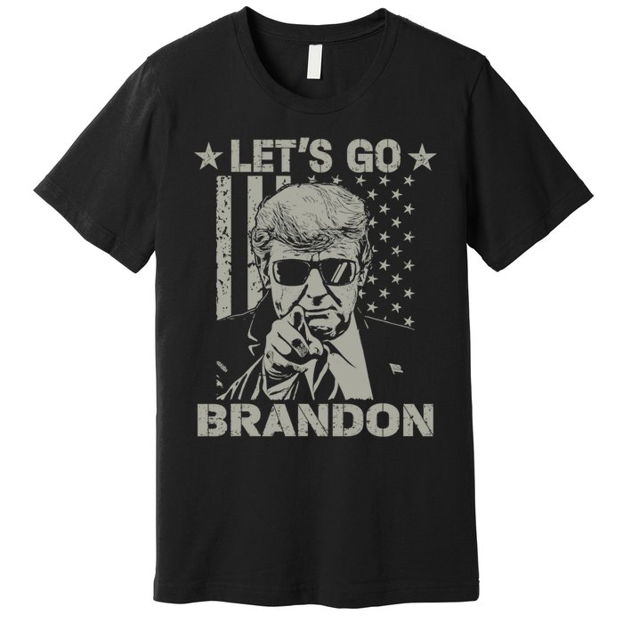 LetS Go Braden Brandon Us Flag Funny Trendy Sarcastic Premium T-Shirt