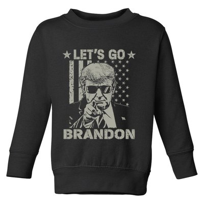 LetS Go Braden Brandon Us Flag Funny Trendy Sarcastic Toddler Sweatshirt