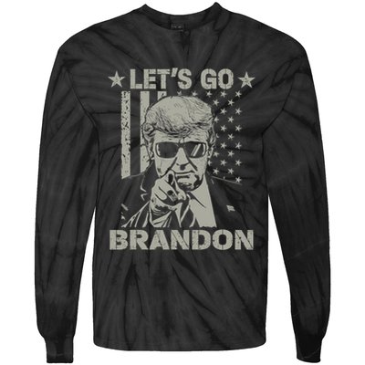 LetS Go Braden Brandon Us Flag Funny Trendy Sarcastic Tie-Dye Long Sleeve Shirt